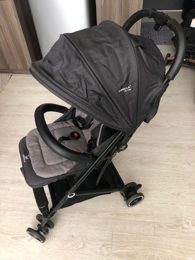 Crolla Air Flex Stroller with Travel Bag Bumper Bar Babies