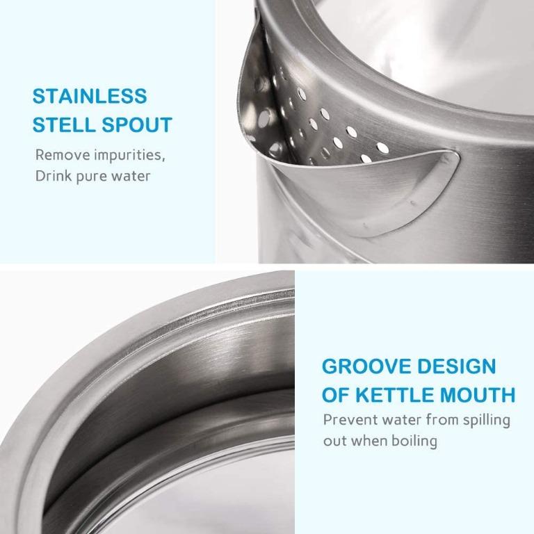 Electric Kettle, AKZIM Temperature Control Glass Kettle 2200W Fast Boil