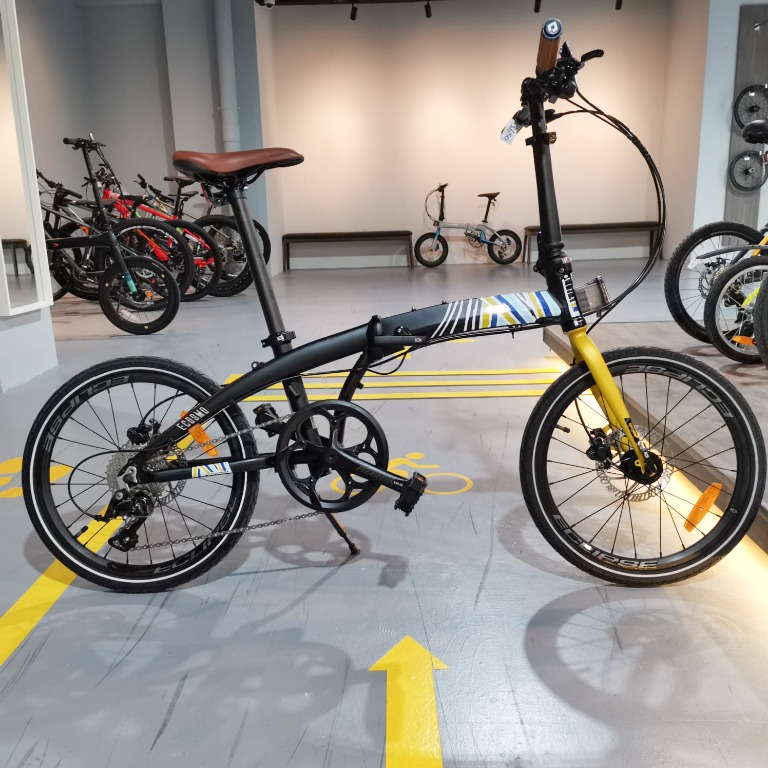 Element Folding Bike Ecosmo 9 Speed Nugie Sports Equipment Bicycles Parts Bicycles on Carousell