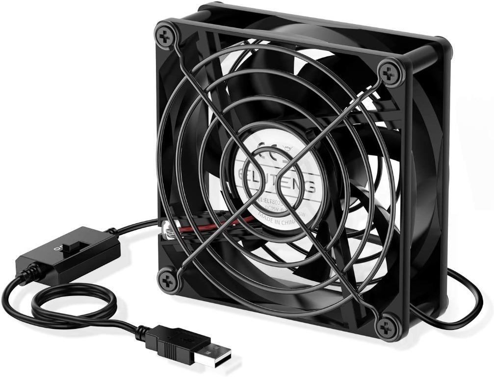 ELUTENG USB Fan 80mm USB Computer Fan 5V Quite USB Ventilation