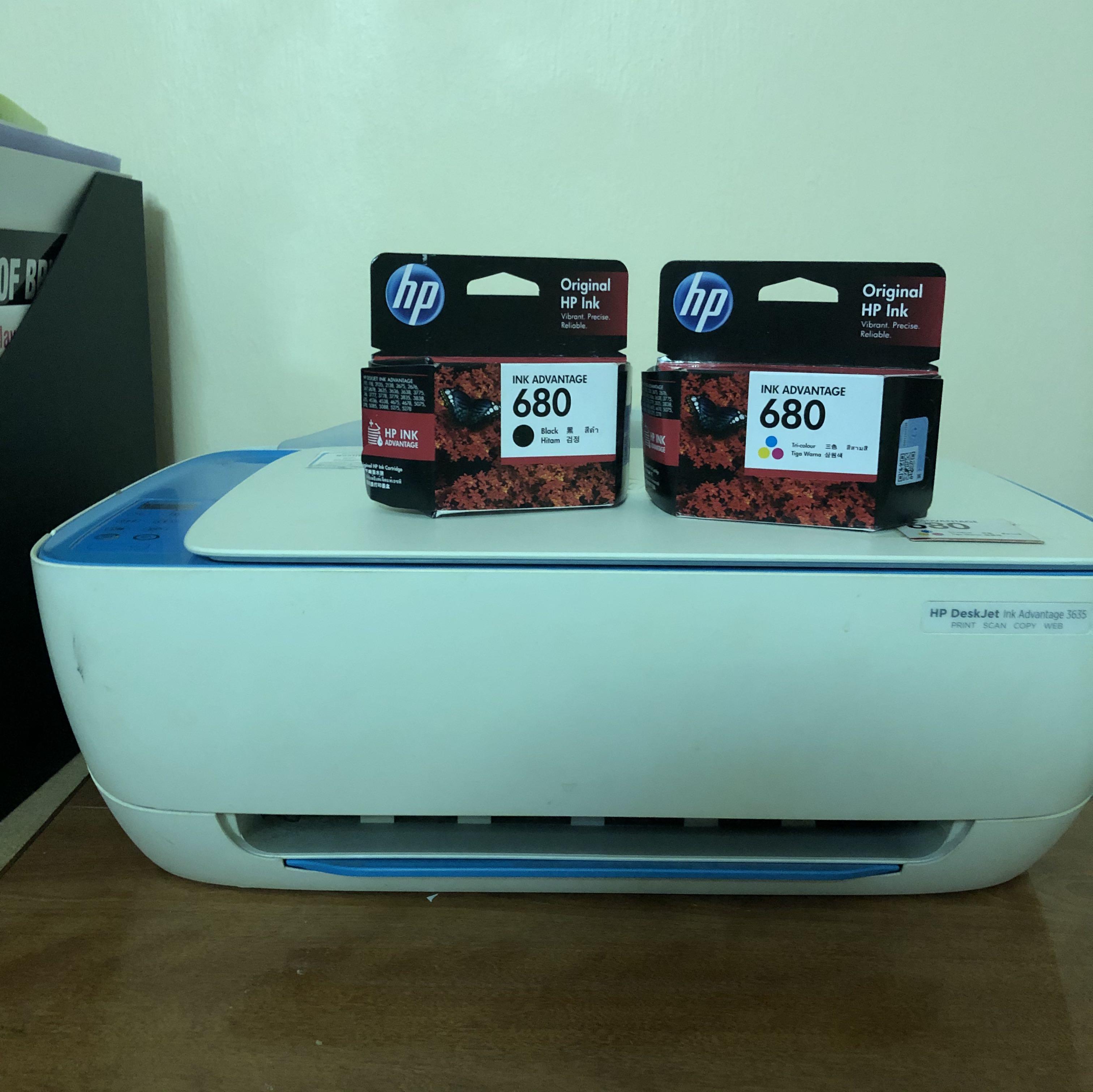 FREE INK] Wireless HP DeskJet 3635 All-in-one Printer, Computers & Tech, & Notebooks on Carousell