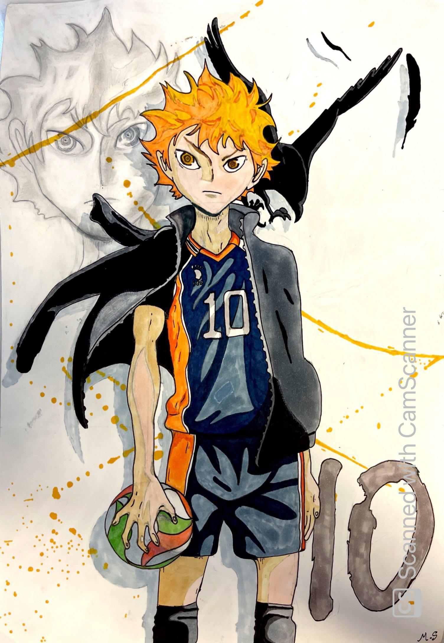 Hand Drawn Hinata Shoyo Haikyuu Poster Design Craft Art Prints On Carousell Plus there are too many awesome characters in that show and i wanna draw them all 0_0. carousell