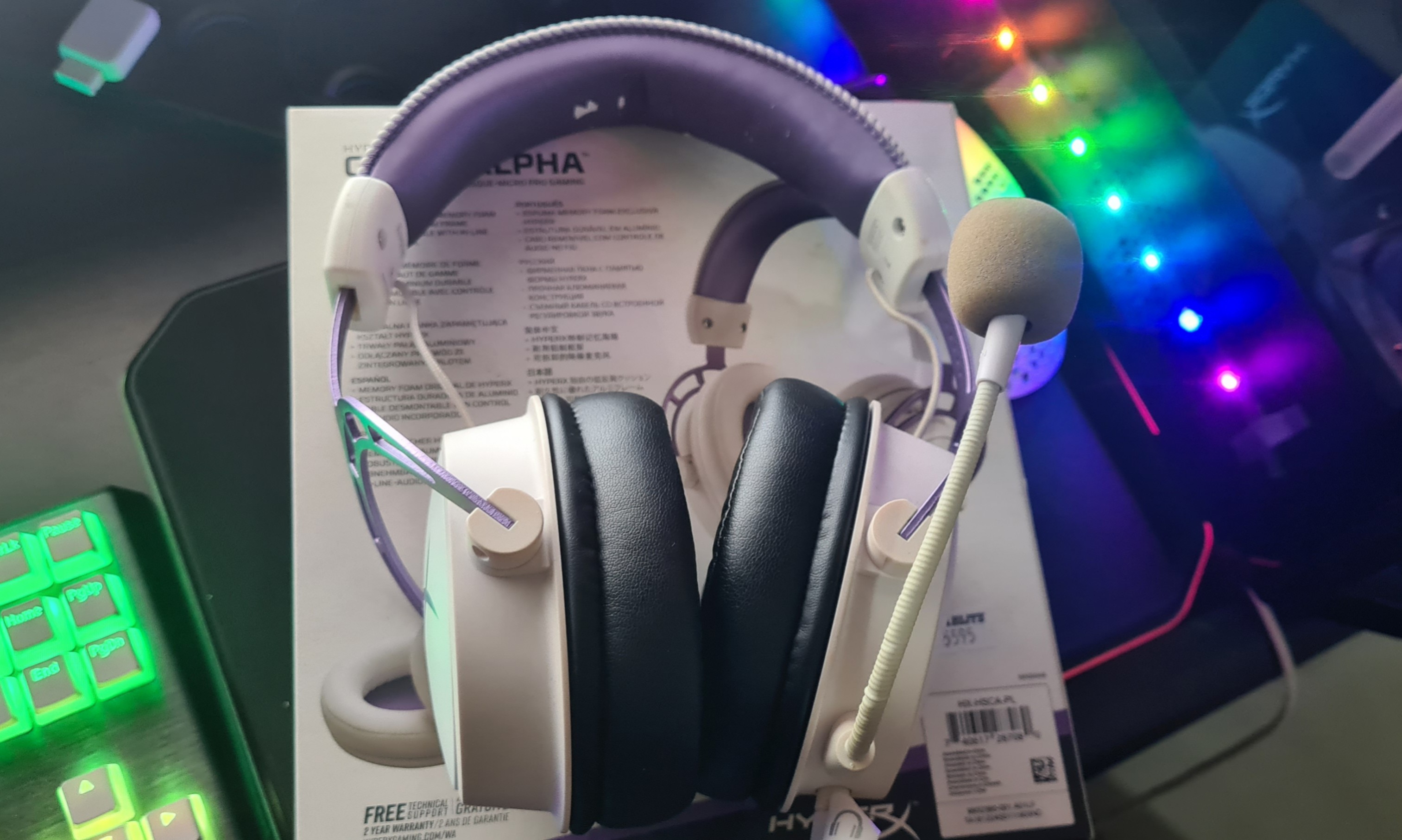 hyperx cloud alpha white and purple