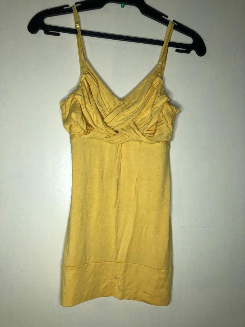 yellow strap top