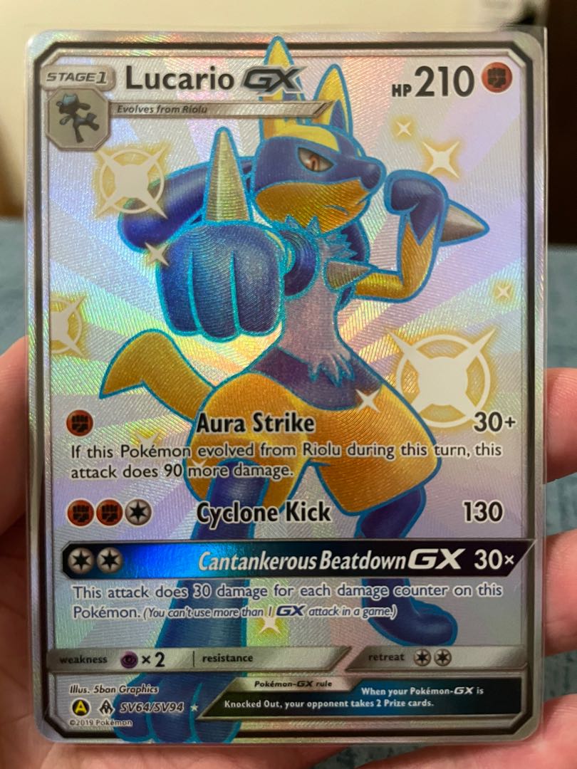 Carta Pokemon Lucario Gx Shiny Hidden Fates Sv64/sv94