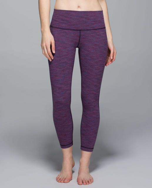 Lululemon high time wunder under diamond jacquard leggings Men s Fashion Activewear on Carousell