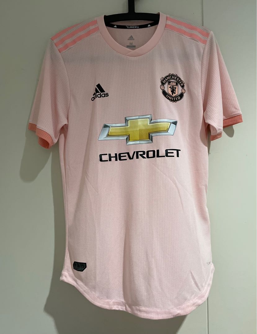 Manchester United Away kit 18 19 season pink Men s Fashion
