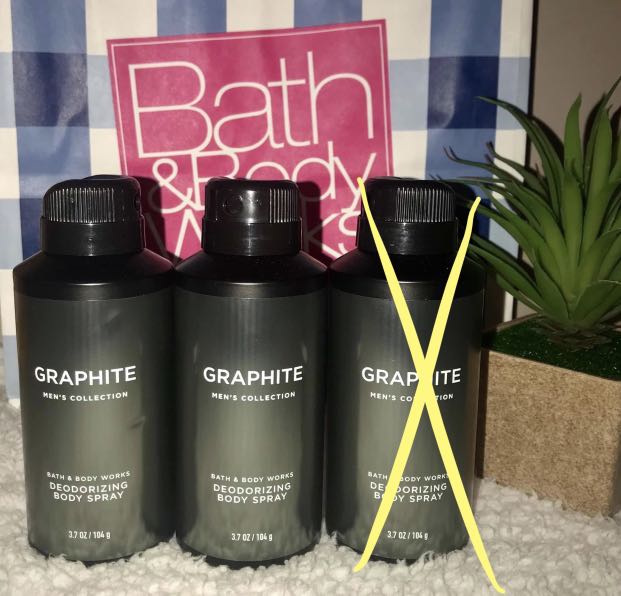 Men Graphite Deo/Body Spray, Beauty & Personal Care, Bath & Body, Body Care on Carousell