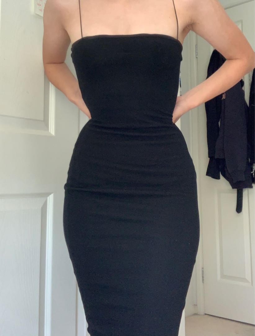 MESHKI Jalia midi ribbed dress 🖤, Women 