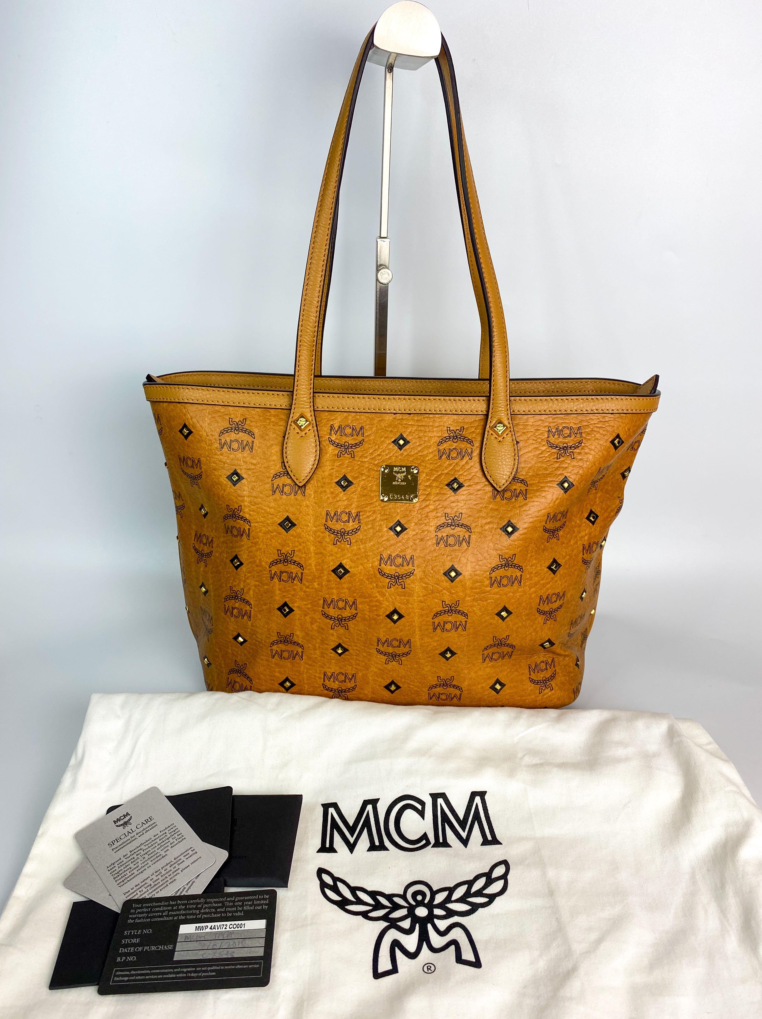used mcm tote bag