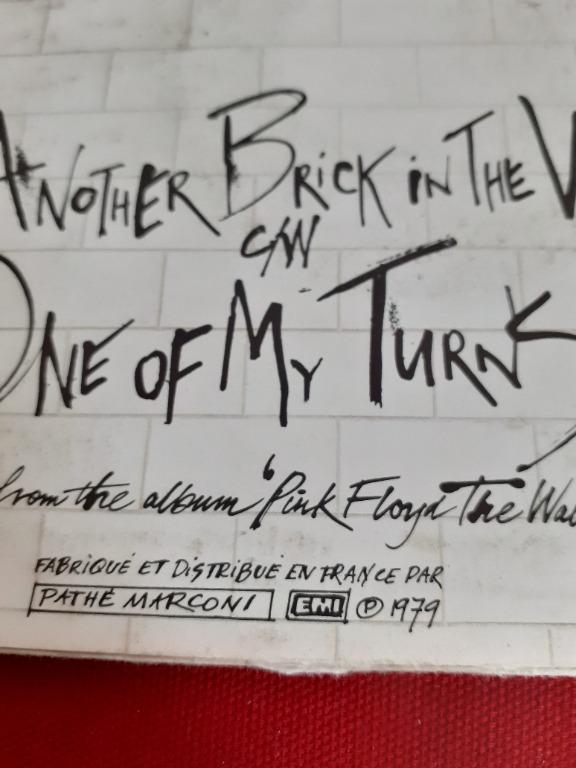 Pink Floyd 7 inch Vinyl (1979) (Category: Vinyls) located in Paranaque City. Submitted by donjuan_thegreat (Listing ID 1068635181, Image 3). Description: Item in very good vintage condition Made in France 1979 7 inch vinyl 2 tracks: One of my turns Another Brick on the Wall For pick-up in UPS 5 Paranaque or can ship at buyers expense.