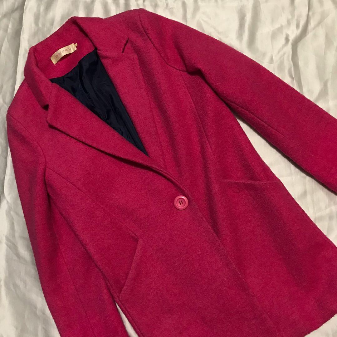 Pink wool coat never been used (swipe for size) (Category: Coats, Jackets and Outerwear) located in Mandaluyong City. Submitted by plrne (Listing ID 1068688848, Image 1). Description: Available as long as posted. Size: medium RFS: Decluttering Shipping will be shouldered by buyer. No haggling. Last prices posted. Payment first before shipping. Can ONLY be shipped through Grab for as low as 79 pesos same day delivery, lalamove & shopee checkout (p