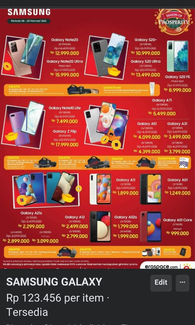 Promo Erafone Samsung Galaxy