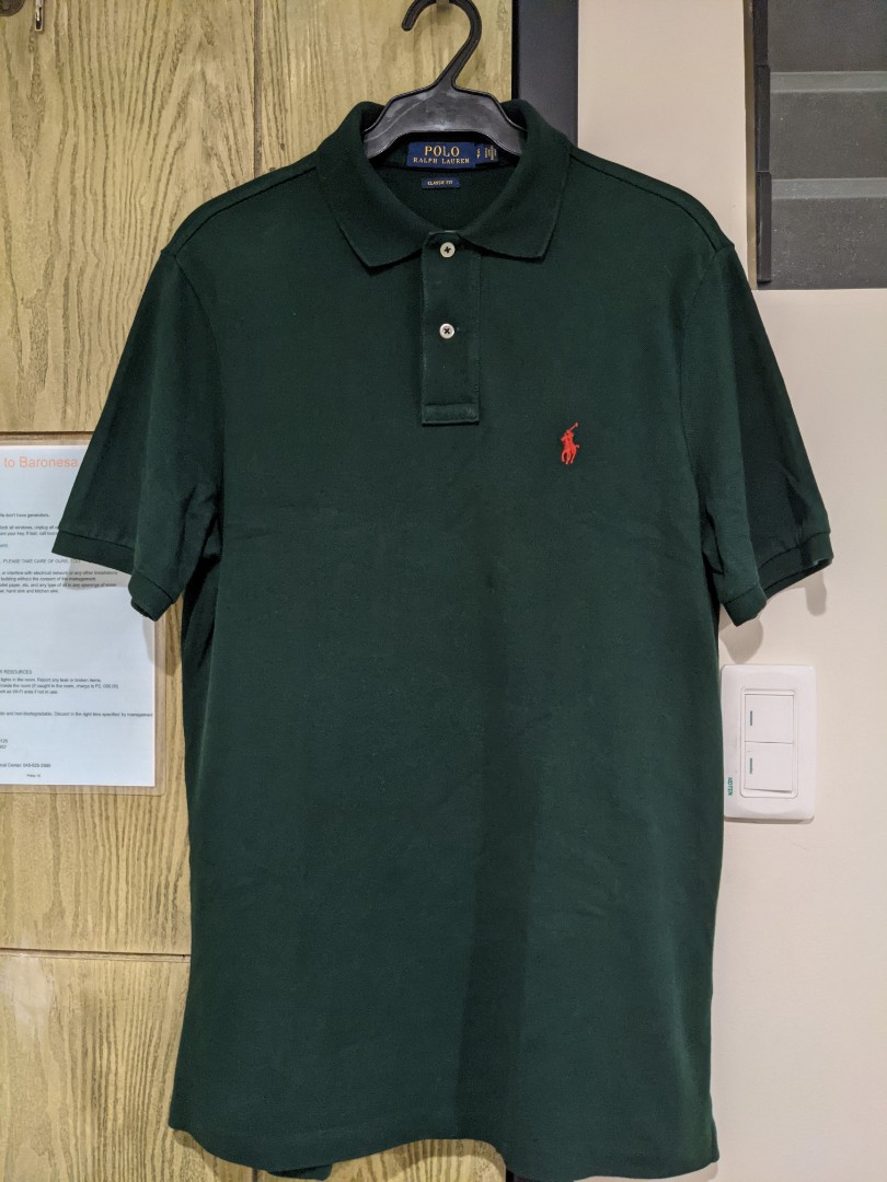 Ralph Lauren Classic Fit Polo Shirt - Olive Green, Men's Fashion, Tops &  Sets, Tshirts & Polo Shirts on Carousell