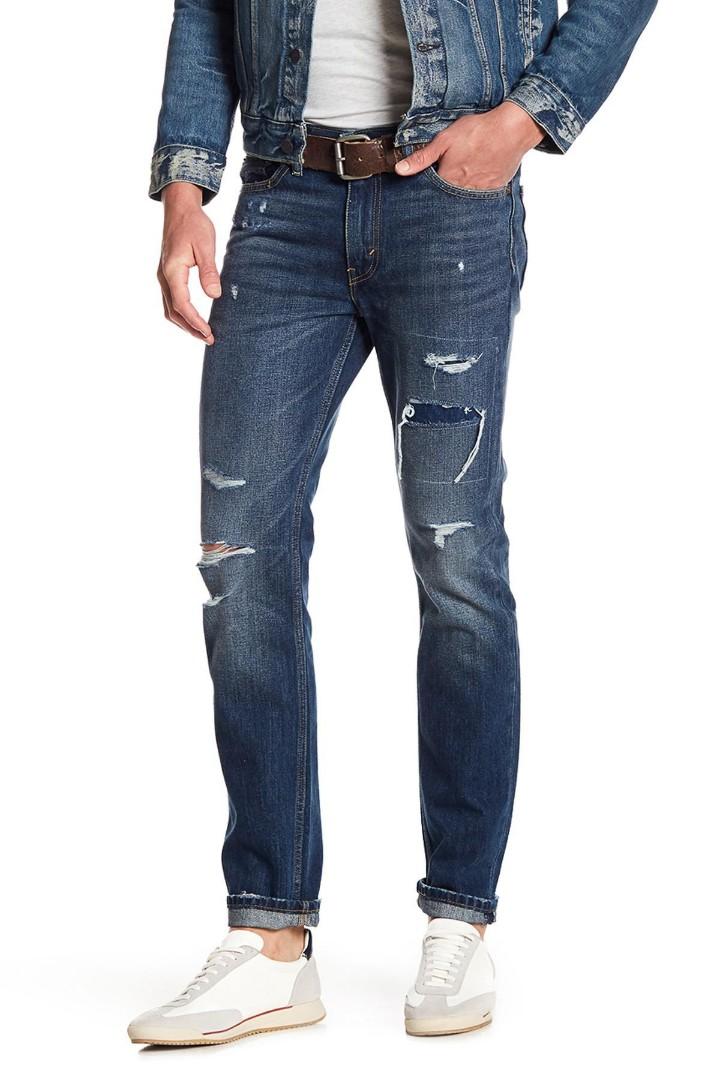 LEVI'S 511 Distressed Destructed Patched Slim Jeans, Men's Fashion,  Bottoms, Jeans on Carousell