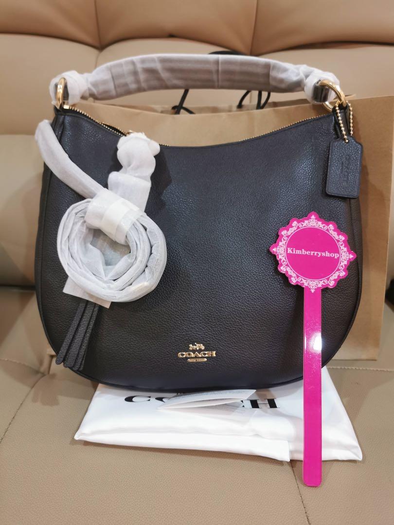 Ready Stock authentic coach 35593 in black women Sutton hobo bag