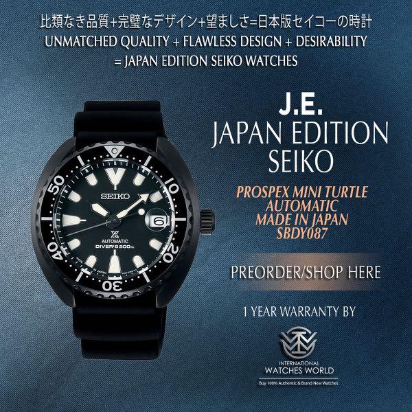 SEIKO JAPAN EDITION PROSPEX AUTOMATIC MINI TURTLE BLACK MADE IN JAPAN  SBDY087 LIMITED EDITION 500 PCS, Mobile Phones & Gadgets, Wearables & Smart  Watches on Carousell