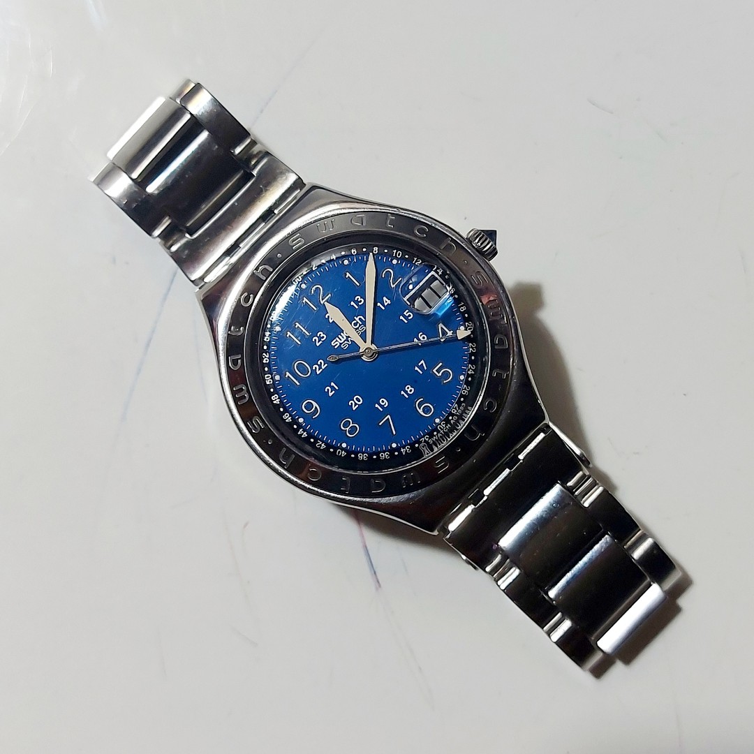 Swatch Irony Happy Joe Blue Quartz Watch