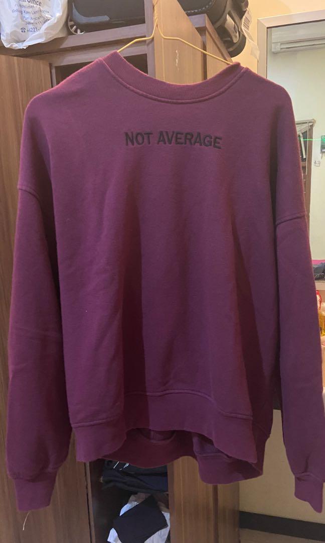 sweater sweatshirt hoodie hnm h m not average oversized Fesyen Wanita Pakaian Wanita Atasan di Carousell