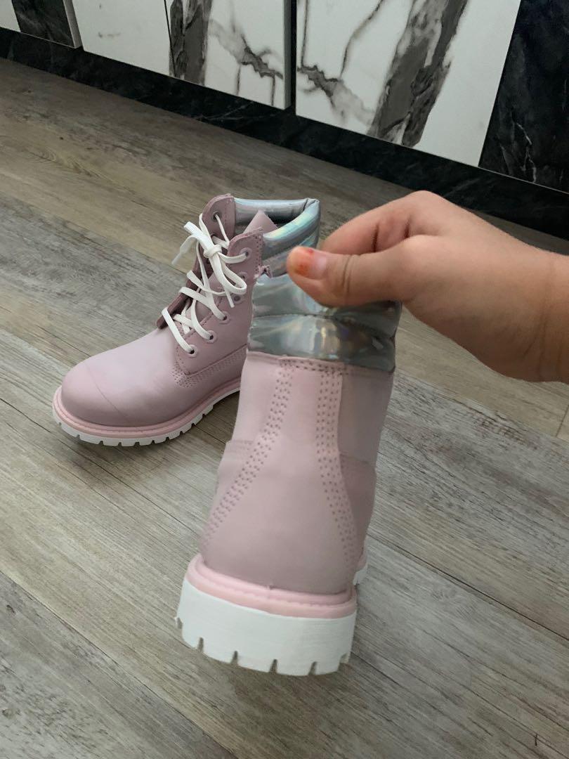 Timberland Boots pink authentic Women s Fashion Footwear Boots on Carousell