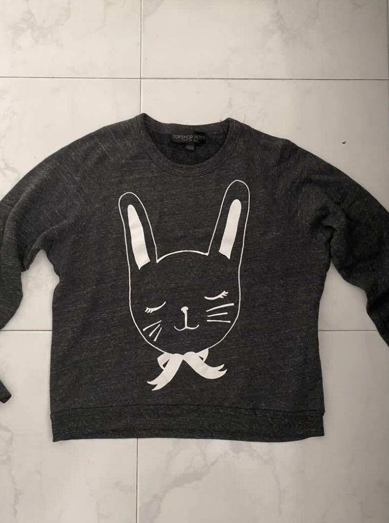 Topshop bunny sweater Women s Fashion Coats Jackets and