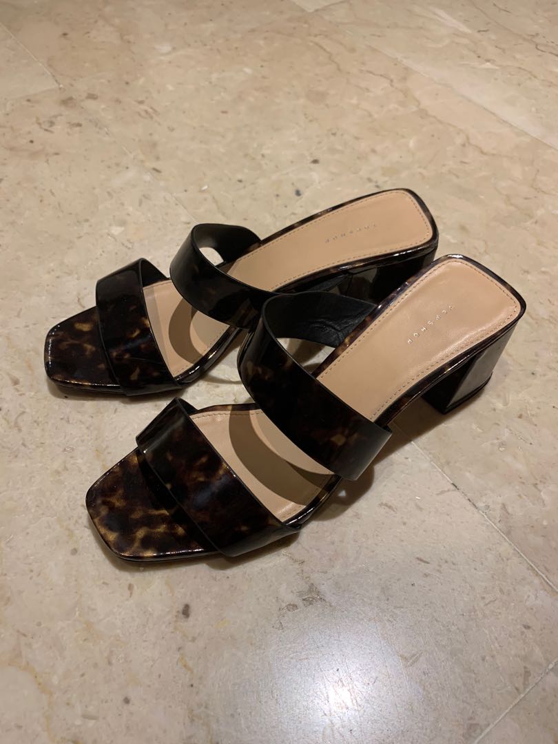 Topshop Tortoise Shell Mules