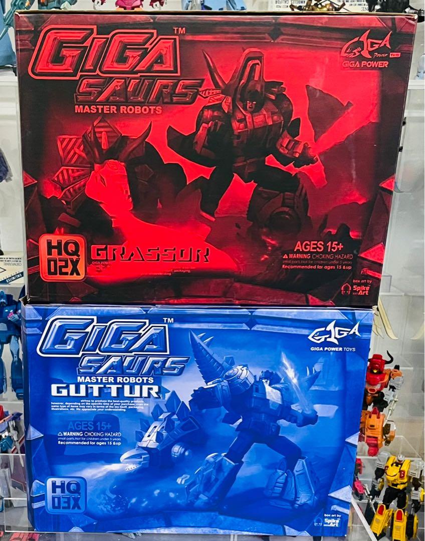 Transformers Gigapower Giga Power Dinobots HQ02X and HQ03X Grassor and