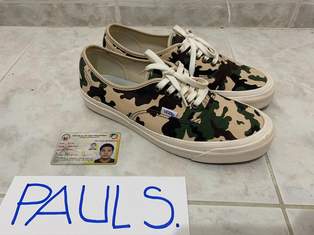 Vans Anaheim Camo Men s Fashion Footwear Sneakers on Carousell