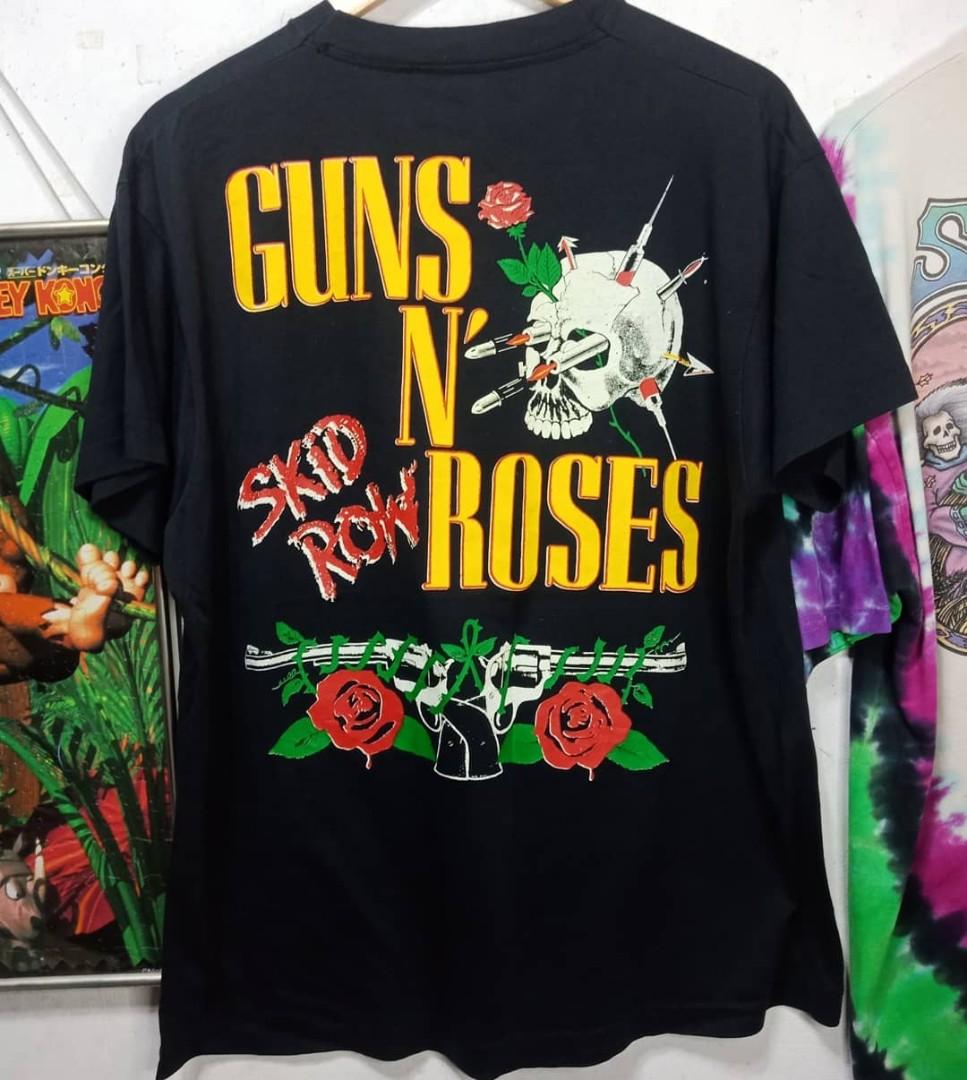 Vintage 1991 GUNS N ROSES X SKIDROW, Men's Fashion, Tops & Sets