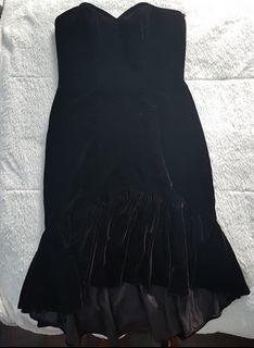 Vintage Black Velvet Cocktail Dress
