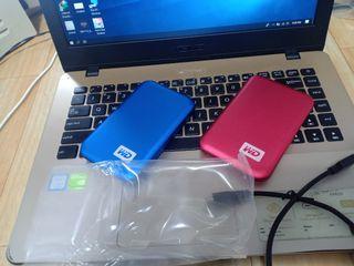 WD external hard drive 1TB , 750gb , 500gb and 320gb with free movies, pc games, software or apps for pc