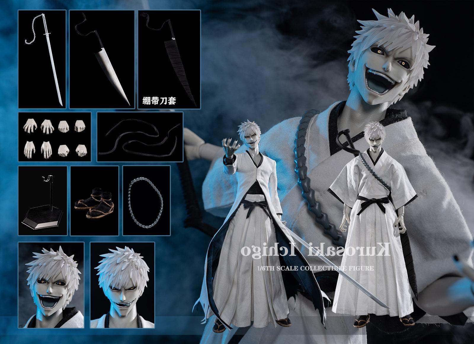預訂 Gametoys 1 6 死神黑崎一護虛白虛一護白一護斬月bleach 雙頭雕可動人偶模型 興趣及遊戲 玩具 遊戲類