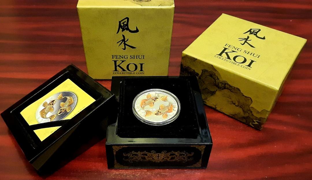 2012 年紐西蘭New Zealand Mint 風水錦鯉紀念銀幣, 興趣及遊戲, 收藏品及紀念品, 錢幣- Carousell