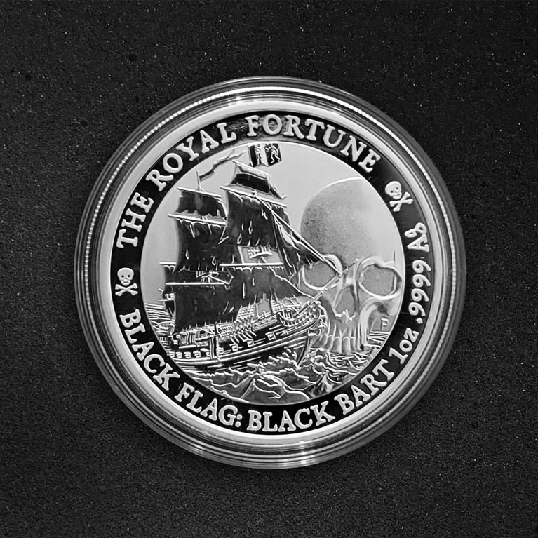 2020 Tuvalu Black Flag The Royal Fortune 1 oz Silver Perth Mint