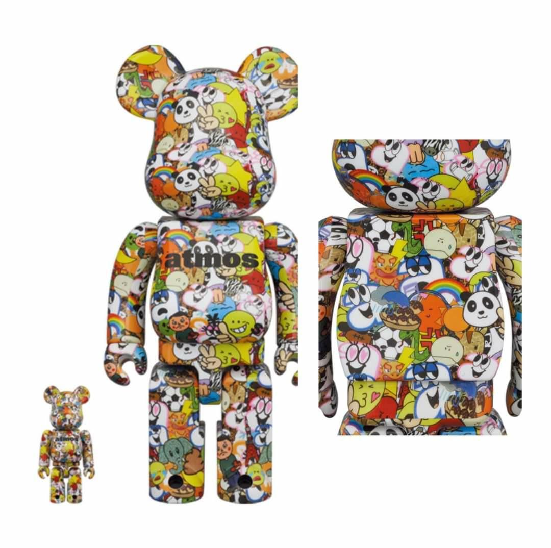 全新Bearbrick Atmos x Emoji (400%+100%), 興趣及遊戲, 玩具& 遊戲類