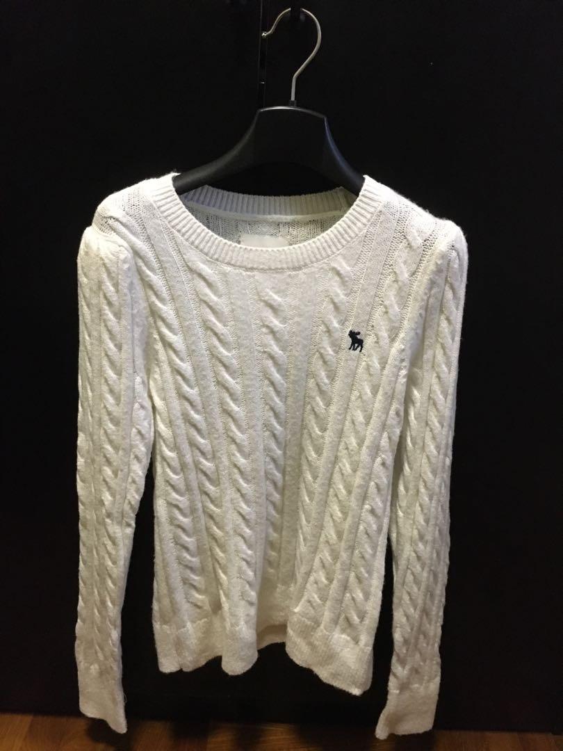 Abercrombie and deals fitch white sweater