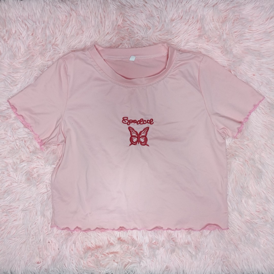 AESTHETIC BABY PINK TOP, Women's Fashion, Tops, Others Tops on Carousell
