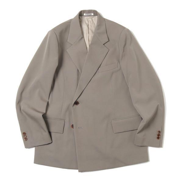 Auralee Wool Max Gabardine Double-Breasted Jacket