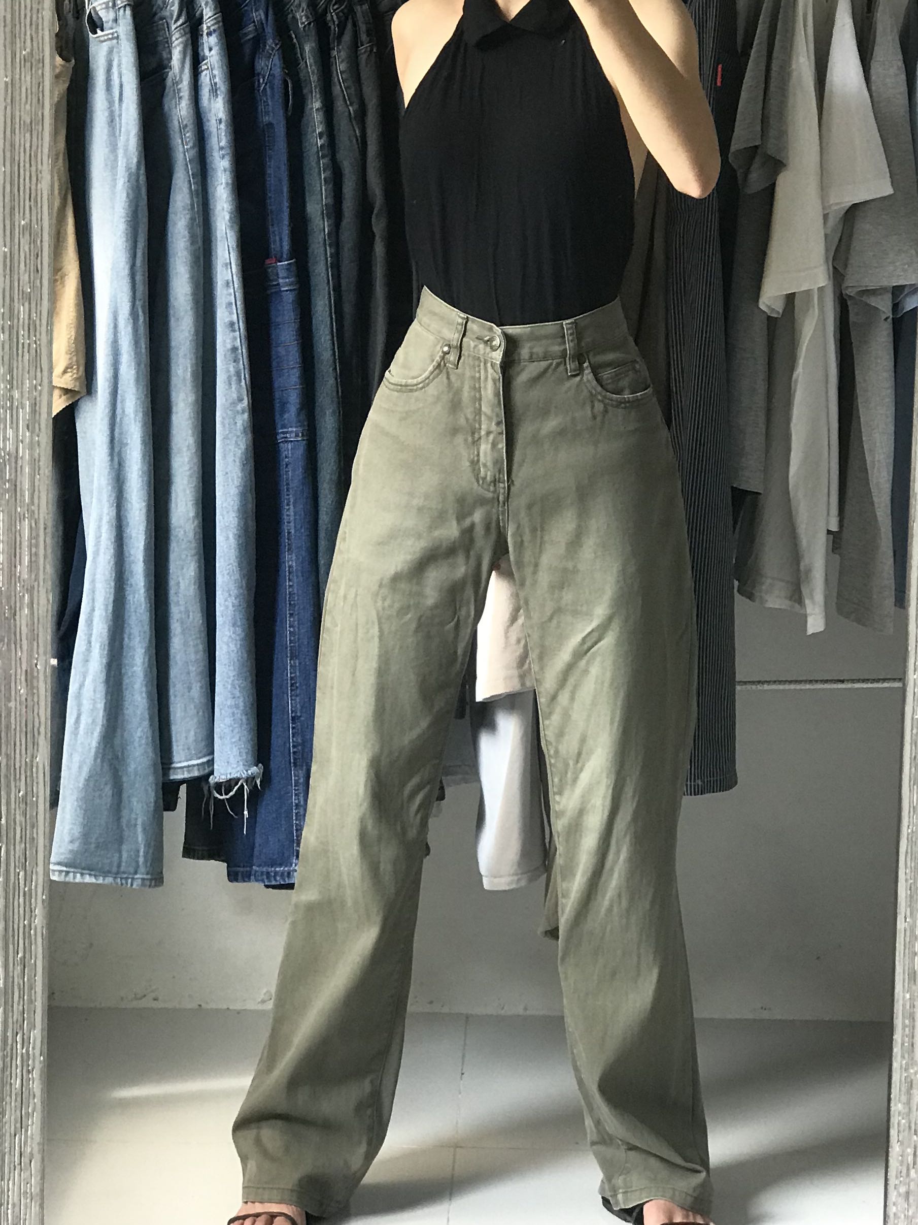 Army Green Cargo Pants Baggy Jeans Women Fashion Streetwear Pockets  Straight High Waist Casual Vintage Denim Trousers Overalls | Green cargo  pants, Cargo pants baggy, Cargo pants outfit