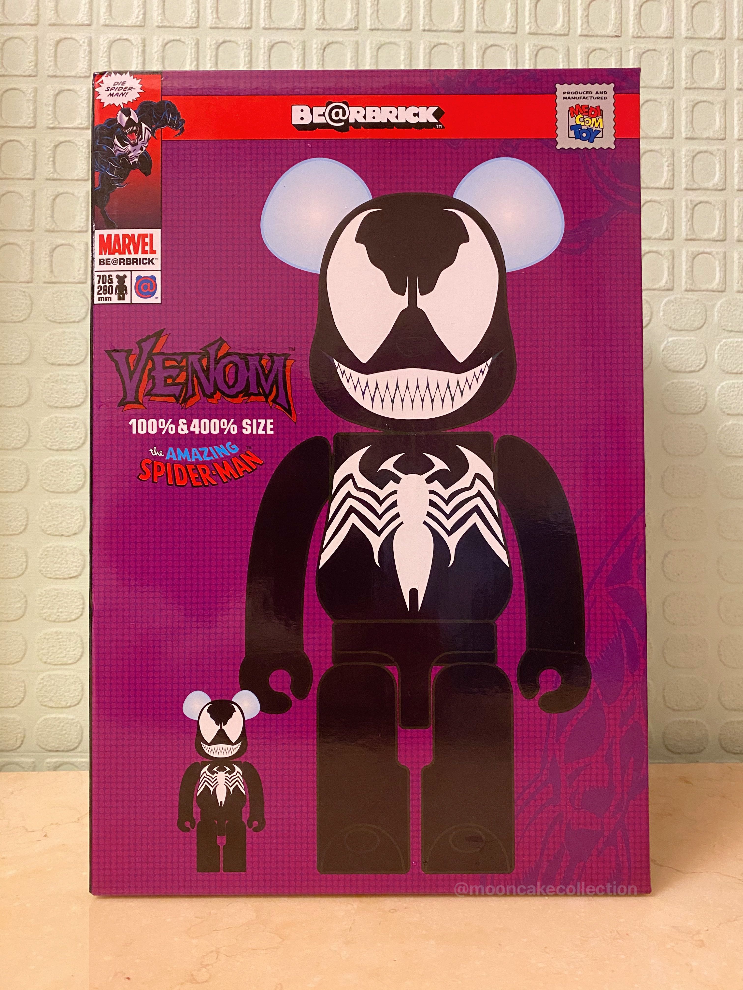 Bearbrick Venom 100% + 400%, 興趣及遊戲, 玩具& 遊戲類- Carousell