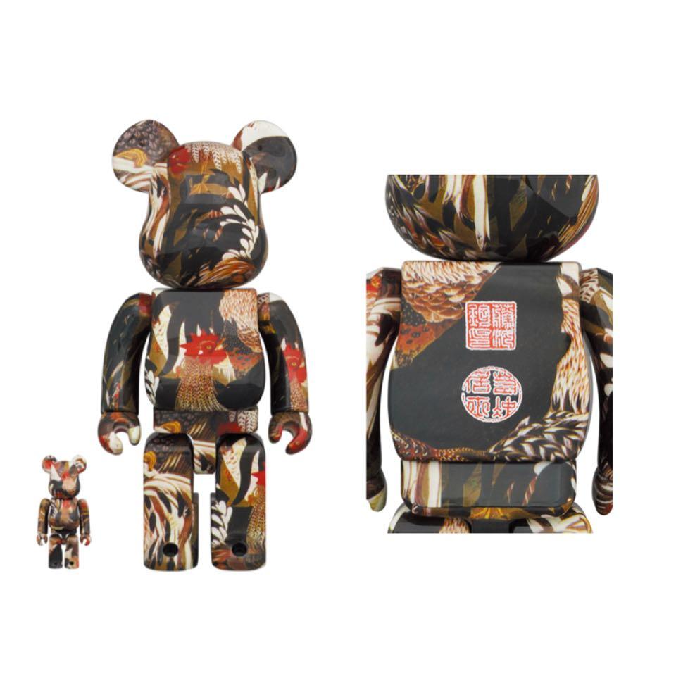 BE@RBRICK ベアブリック 伊藤若冲「群鶏図」 100% ＆ 400%-