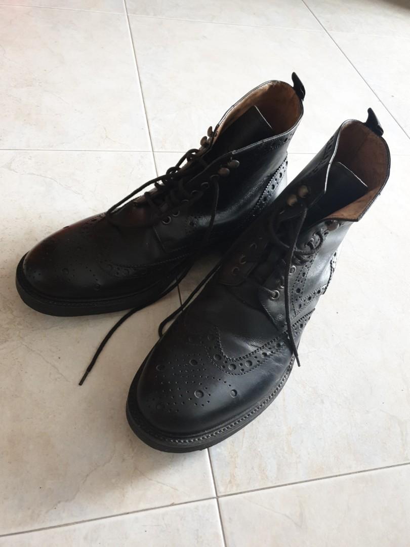 Paranafloden hvid leje Black leather boots (Lavorazione Artigiana), Men's Fashion, Footwear, Boots  on Carousell