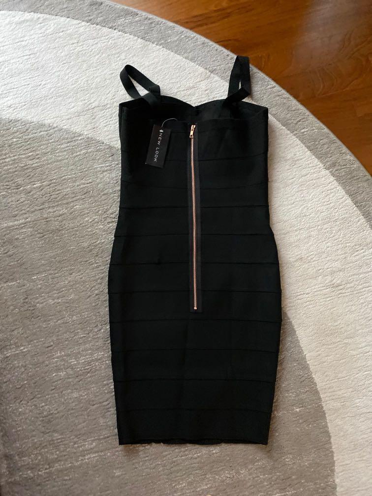 Black studded bandage dress