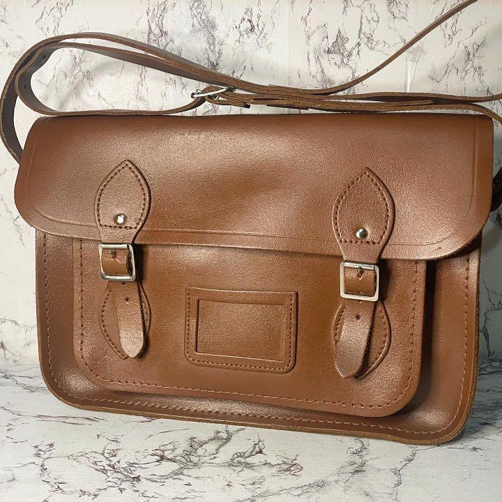 leather school satchel