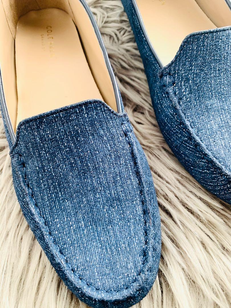 COLE HAAN DRIVING SHOES (Category: Flats & Sandals) located in Quezon City. Submitted by gprof (Listing ID 1068869745, Image 2). Description: Color/s: BLUE Design: DENIM Detail/s: FLATS, DRIVING SHOES Condition: NEVER WORN, JUST TRIED ON Best fits slim foot width size 9 Women. Original Price: Around ₱ 5,000 BRAND NEW WITHOUT BOX OR TAGS *shipping not included*.