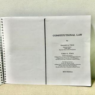 Constitutional Law 2015 Ed. by Isagani Cruz