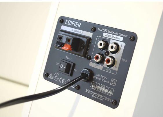 Edifier White R1280T Active Bookshelf Speaker System with Remote ...