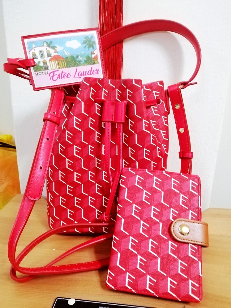 Estee lauder bucket and wallet set Women s Fashion Bags