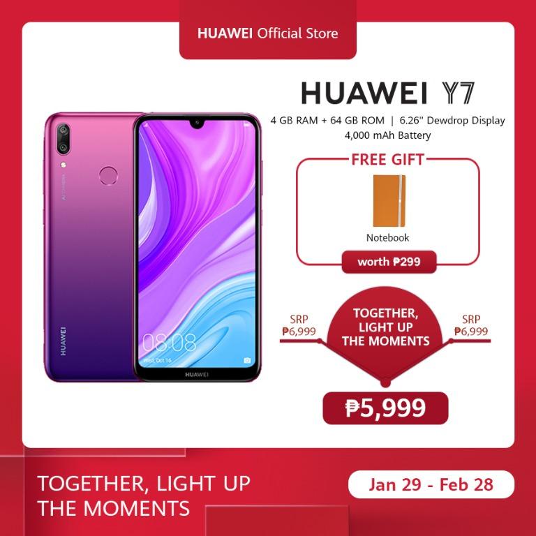 huawei y7 smartphone 6 26 inches dewdrop display