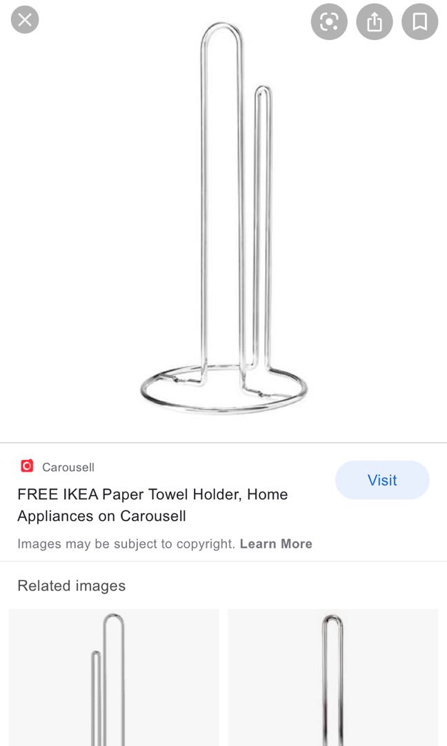 IKEA paper towel holder, Furniture & Home Living, Kitchenware